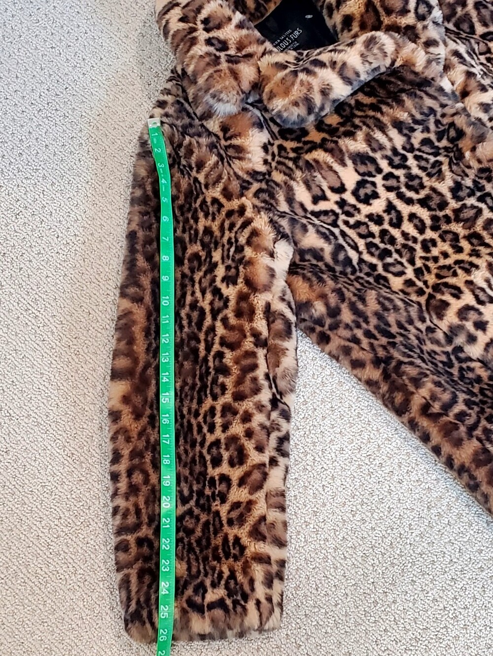 Donna Salyers Fabulous Furs, Leopard Faux Fur Le Mink Jacket Coat Large LIKE NEW - Picture 14 of 14